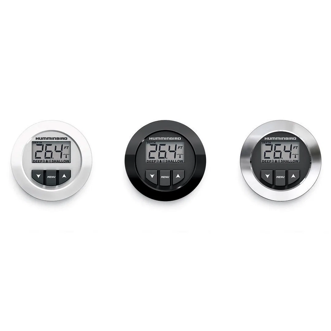 407860-1 – HUMMINBIRD Depth Finder, 2-1/2 Inch Faceplate Diameter Digital Display White/Black/Chrome Bezel With Trans...